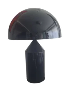 Atollo Modell 233 Tischlampe aus schwarz lackiertem Aluminium von Vico Magistretti für Oluce, 1977