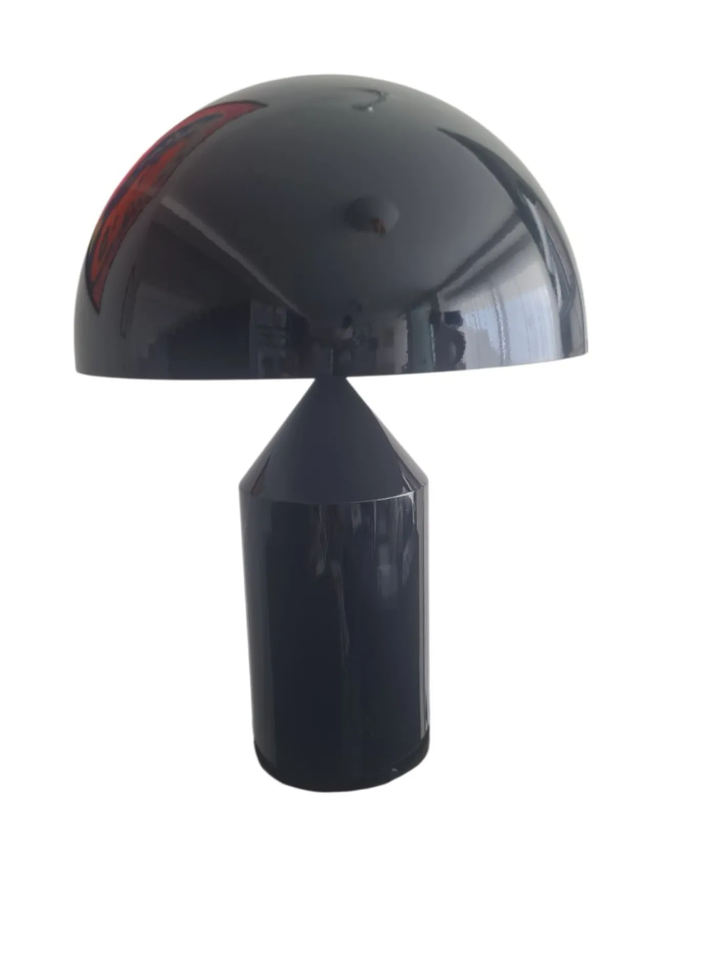 Atollo Modell 233 Tischlampe aus schwarz lackiertem Aluminium von Vico Magistretti für Oluce, 1977