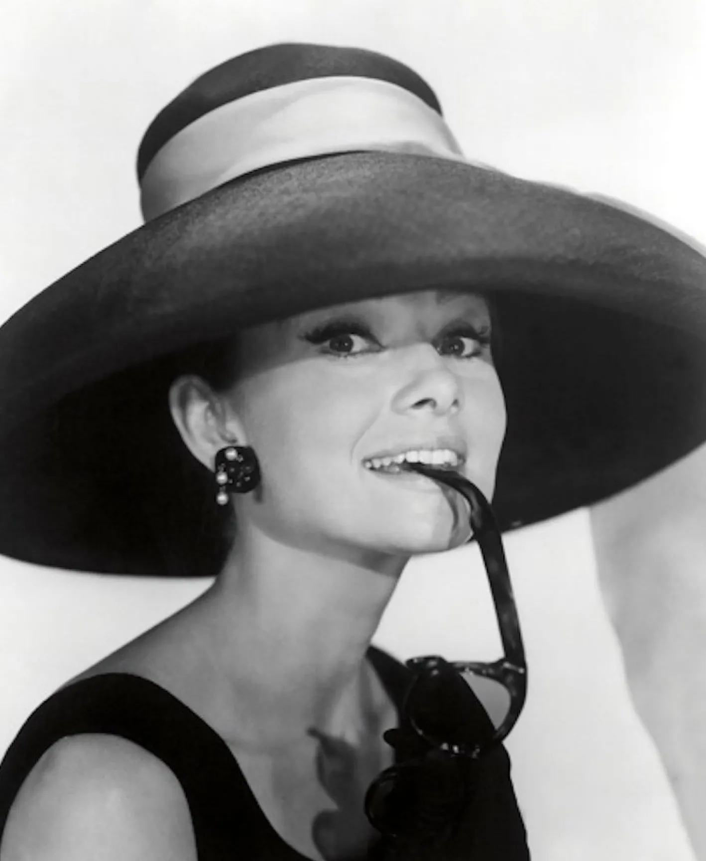Audrey Hepburn Archivdruck in Schwarz