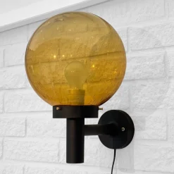Außenfassadenlampe aus Fiberglas und Glas, Schweden, 1970er