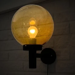 Außenfassadenlampe aus Fiberglas und Glas, Schweden, 1970er