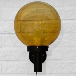 Außenfassadenlampe aus Fiberglas und Glas, Schweden, 1970er