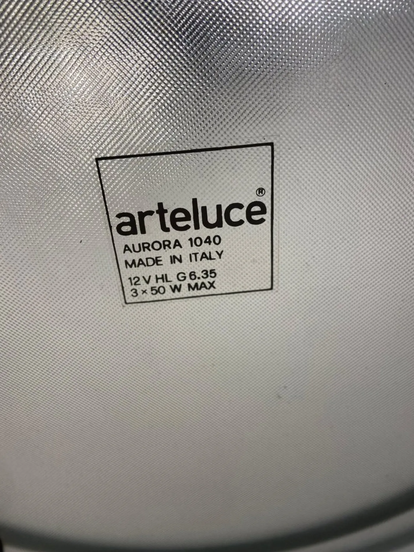 Aurora Glas Hängelampe von Arteluce, 1980er