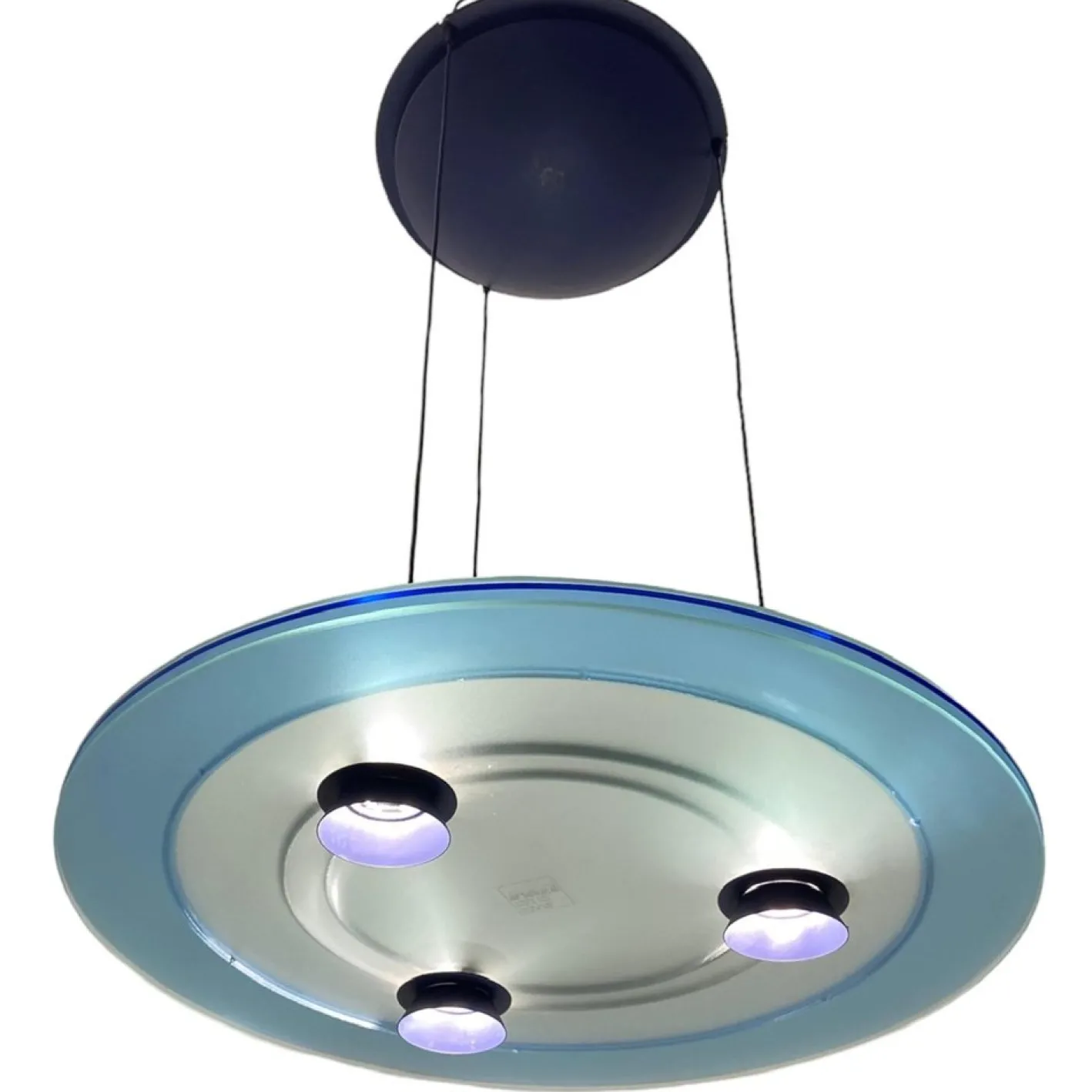 Aurora Glas Hängelampe von Arteluce, 1980er