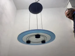 Aurora Glas Hängelampe von Arteluce, 1980er