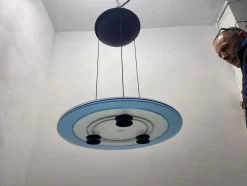 Aurora Glas Hängelampe von Arteluce, 1980er