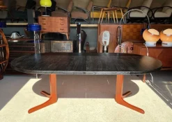 Ausziehbarer dänischer Vintage Esstisch aus Teak, 1960er