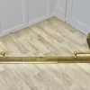 Ausziehbarer viktorianischer Barley Twist Fender aus Messing, 1890er