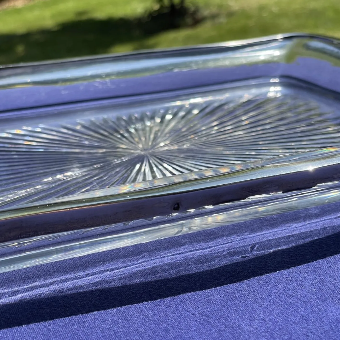 Baccarat Tablett aus Kristallglas in Sternform, 1850er
