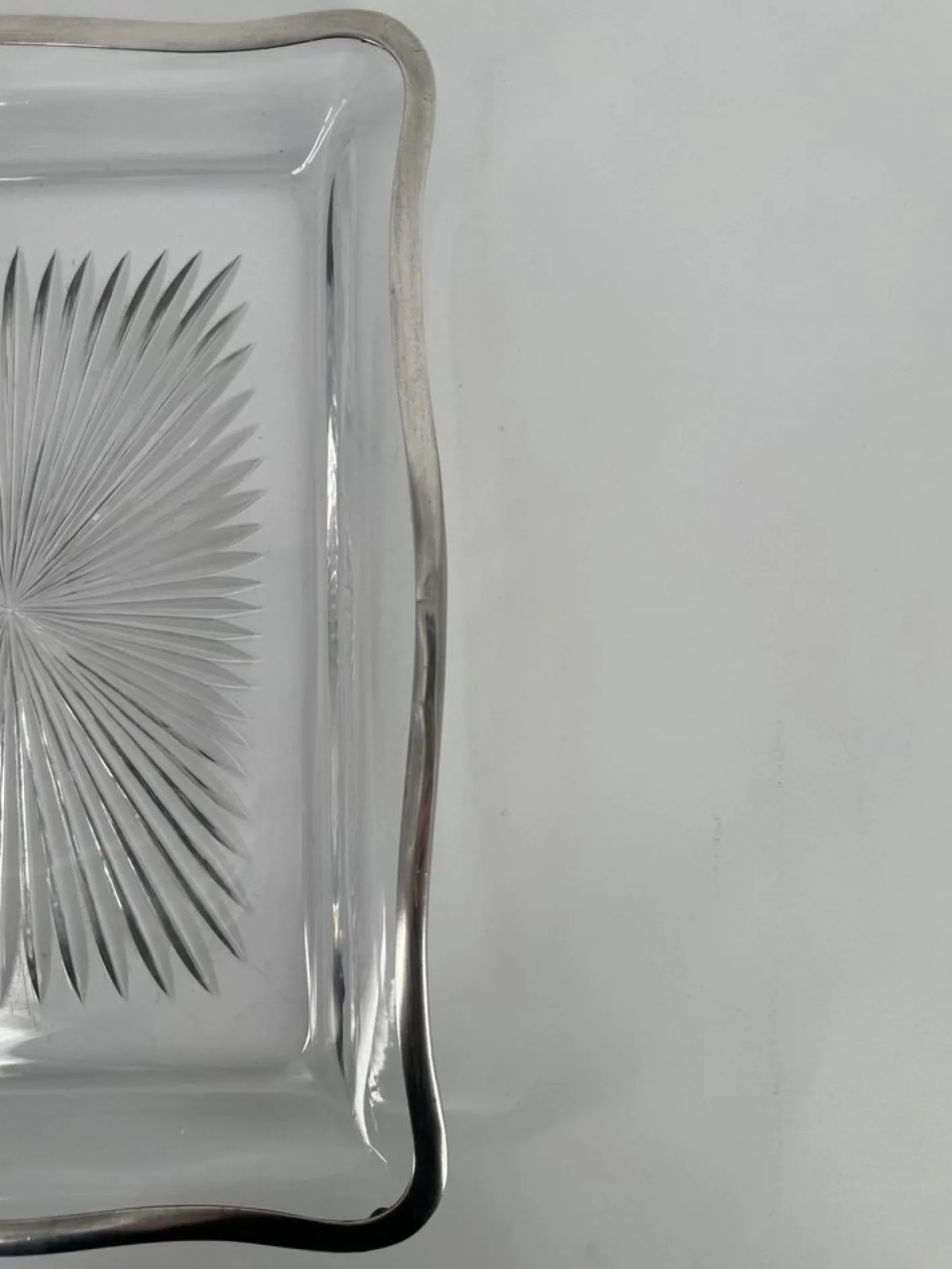 Baccarat Tablett aus Kristallglas in Sternform, 1850er
