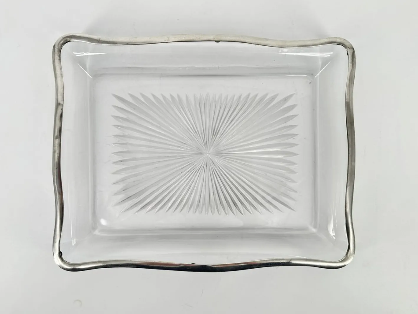 Baccarat Tablett aus Kristallglas in Sternform, 1850er