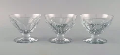 Baccarat Tallyrand Gläser aus klarem mundgeblasenem Kristallglas, Frankreich, 3er Set