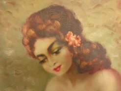 Ballerina, Öl auf Leinwand, 1960er, Gerahmt