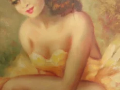 Ballerina, Öl auf Leinwand, 1960er, Gerahmt