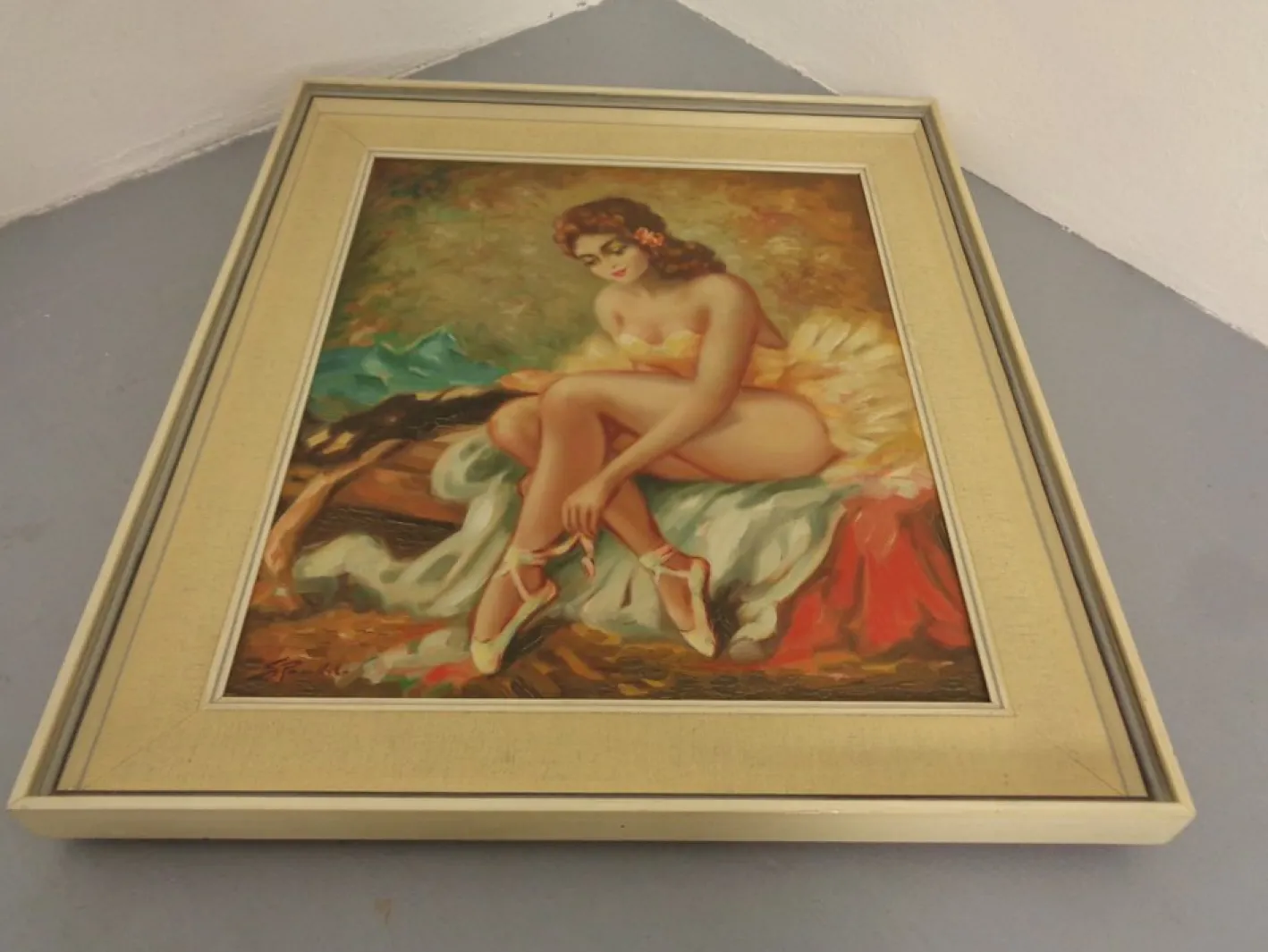 Ballerina, Öl auf Leinwand, 1960er, Gerahmt