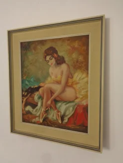 Ballerina, Öl auf Leinwand, 1960er, Gerahmt
