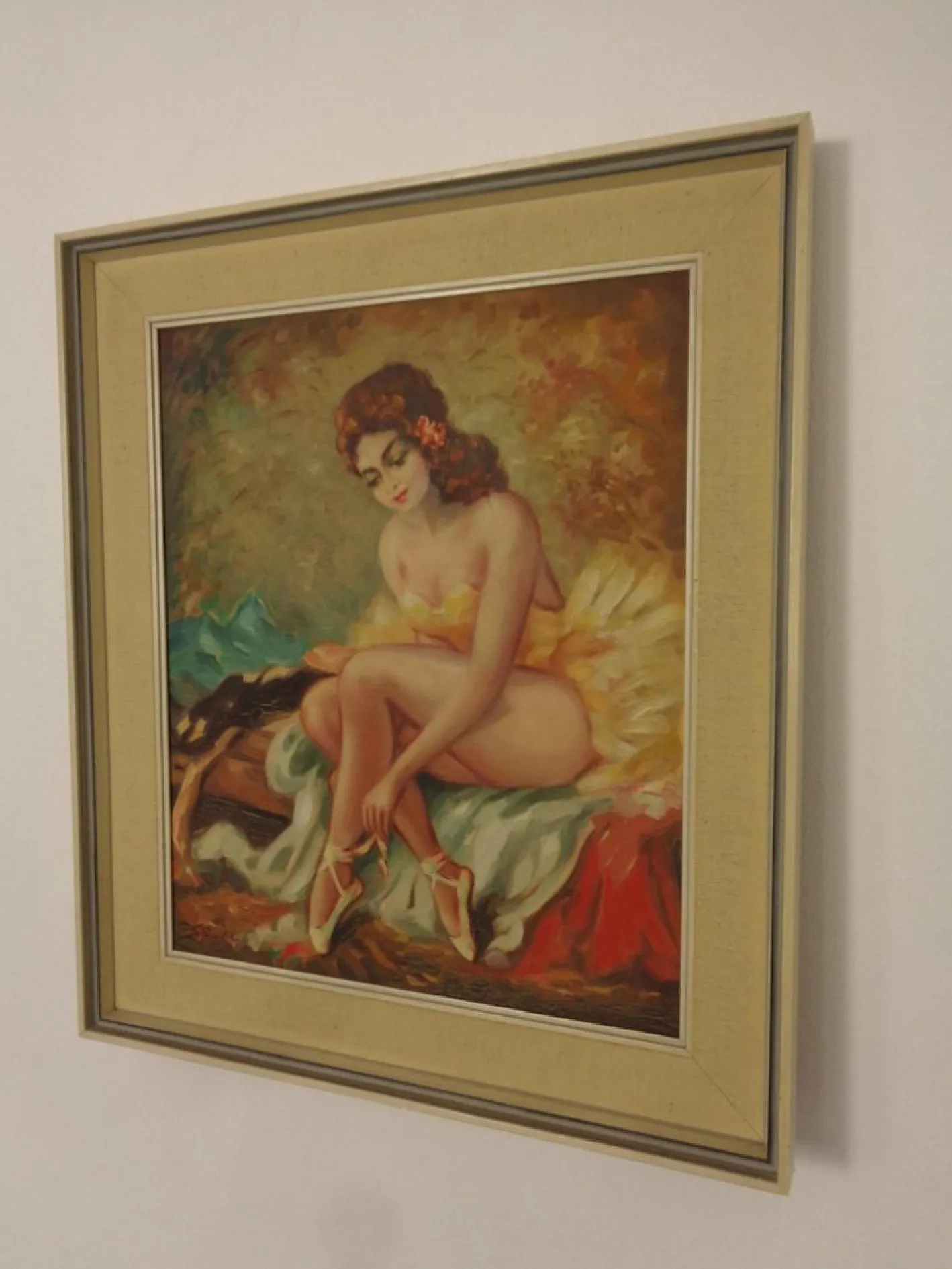 Ballerina, Öl auf Leinwand, 1960er, Gerahmt