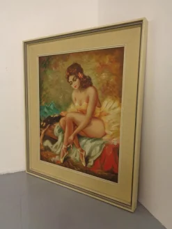 Ballerina, Öl auf Leinwand, 1960er, Gerahmt