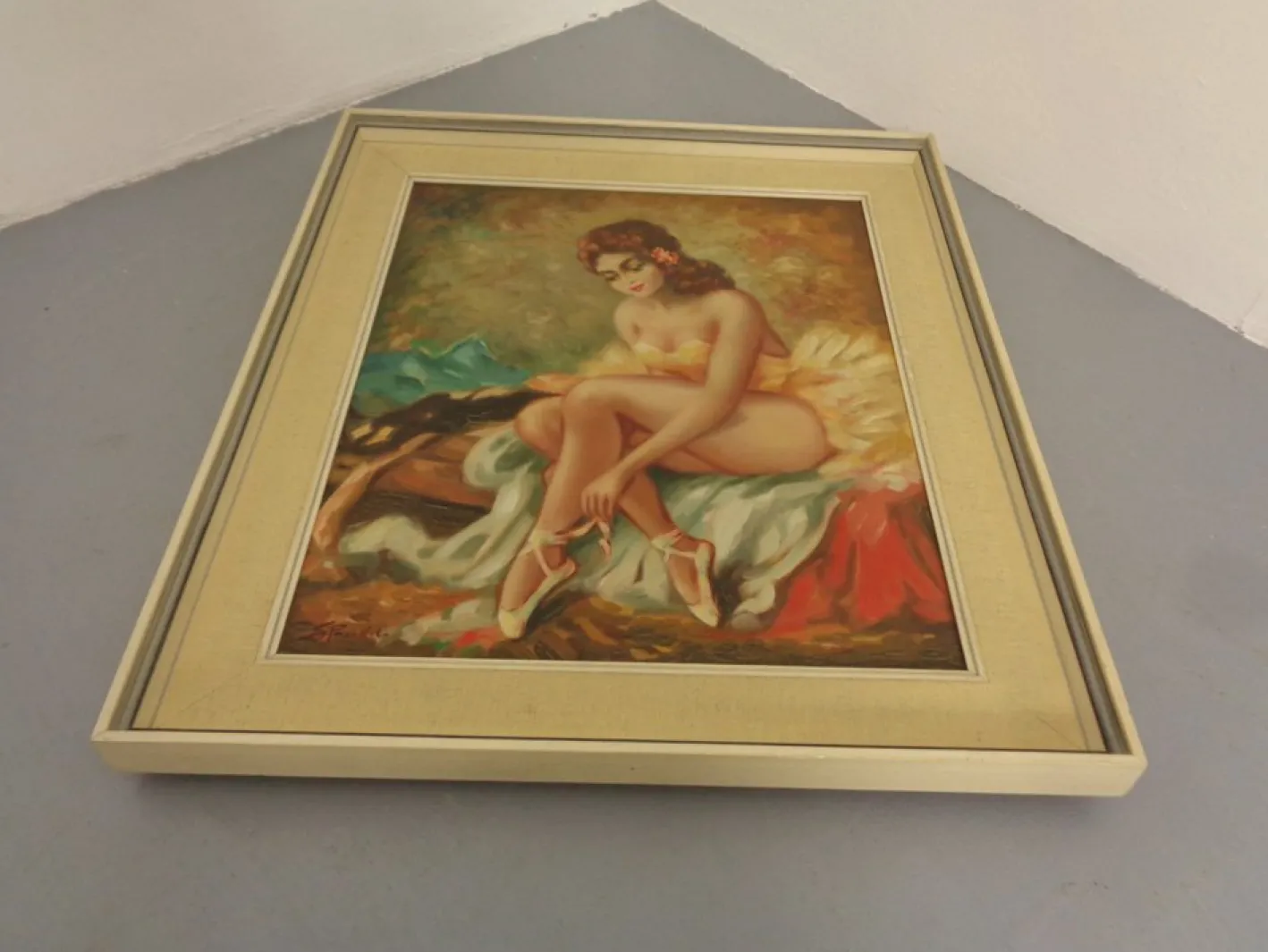 Ballerina, Öl auf Leinwand, 1960er, Gerahmt