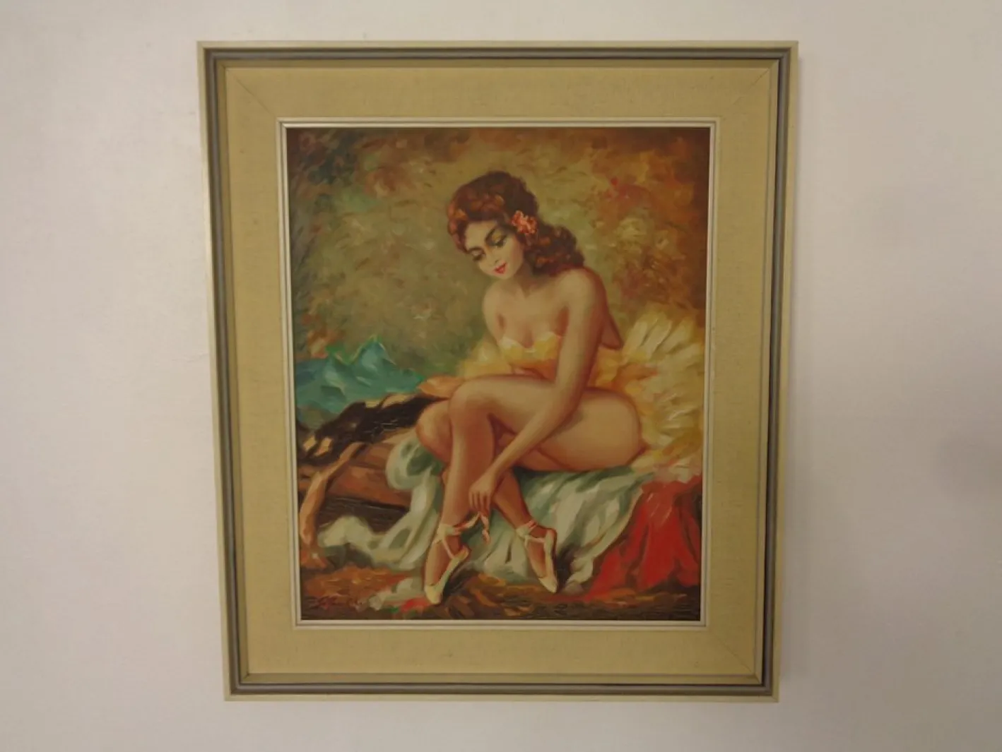 Ballerina, Öl auf Leinwand, 1960er, Gerahmt