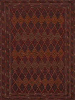 Baluch Tribal Teppich mit bunten geometrischen Mustern von Rug&Kilim