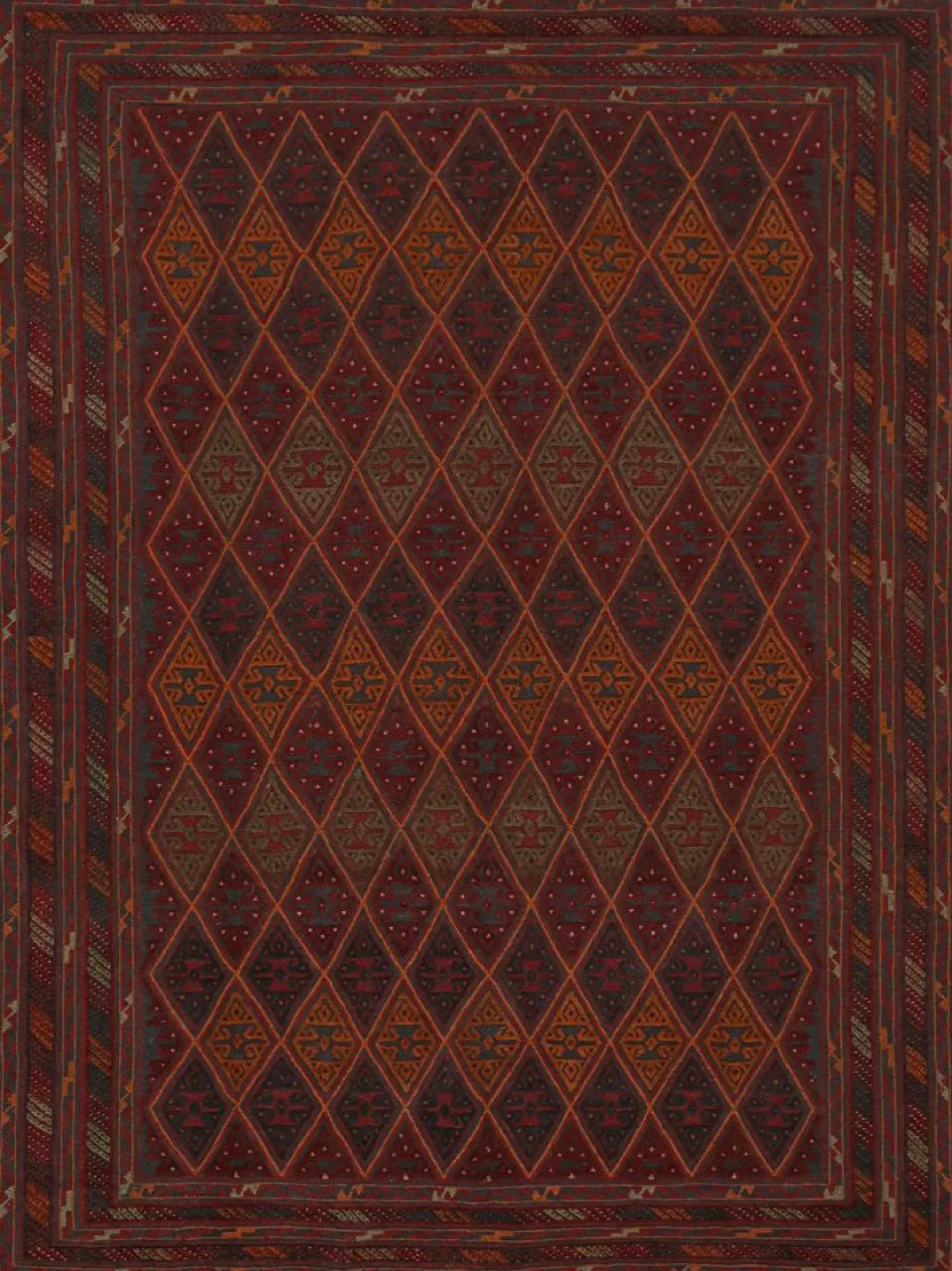 Baluch Tribal Teppich mit bunten geometrischen Mustern von Rug&Kilim