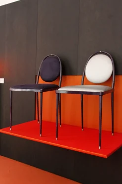 Balzaretti Chair in Purpurschwarz mit Moiré-Muster von Daniel Nikolovski & Danu Chirinciuc für KABINET, 2019