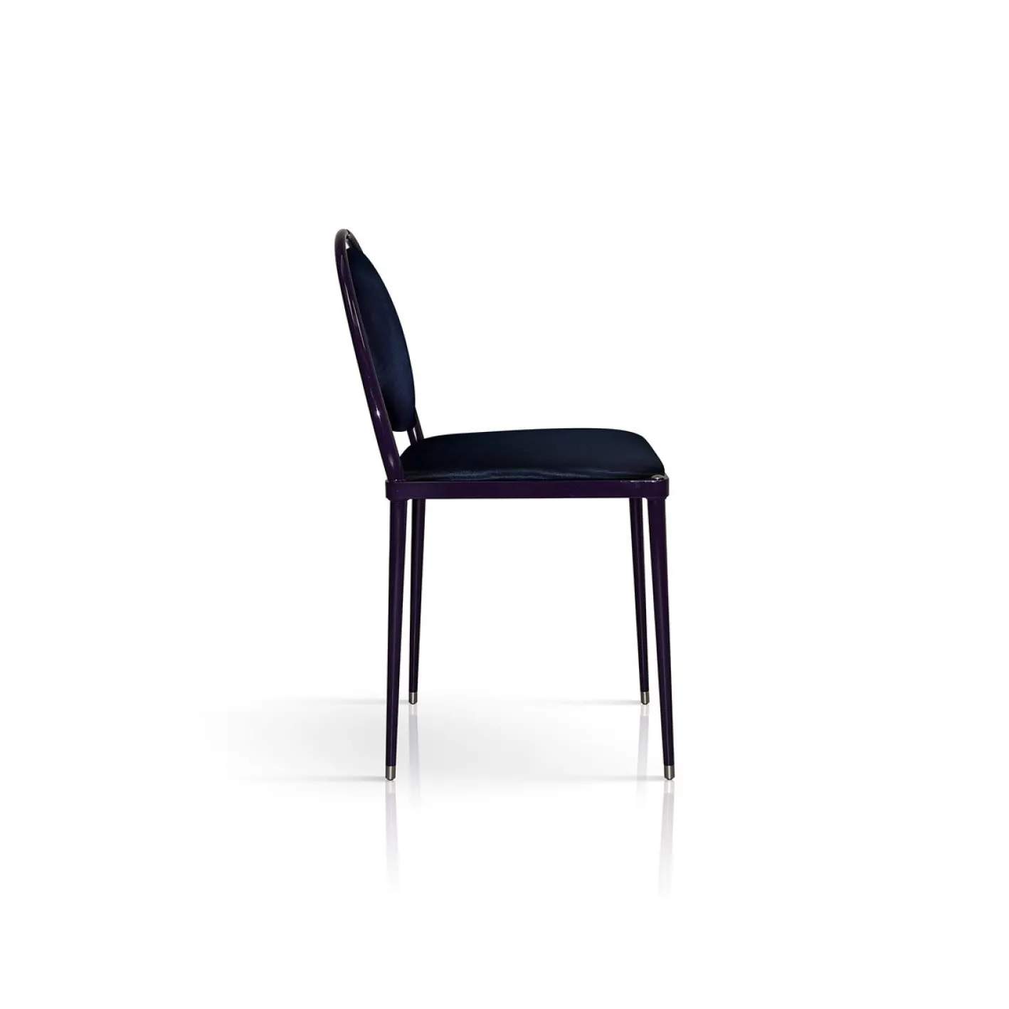 Balzaretti Chair in Purpurschwarz mit Moiré-Muster von Daniel Nikolovski & Danu Chirinciuc für KABINET, 2019