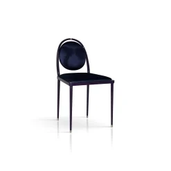 Balzaretti Chair in Purpurschwarz mit Moiré-Muster von Daniel Nikolovski & Danu Chirinciuc für KABINET, 2019