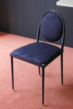 Balzaretti Chair in Purpurschwarz mit Moiré-Muster von Daniel Nikolovski & Danu Chirinciuc für KABINET, 2019