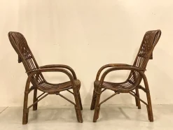Bambus Armlehnstühle, 1970er, 2er Set