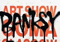 Banksy GDP Rat Cut and Run Ausstellungsposter