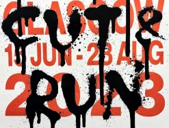 Banksy GDP Rat Cut and Run Ausstellungsposter