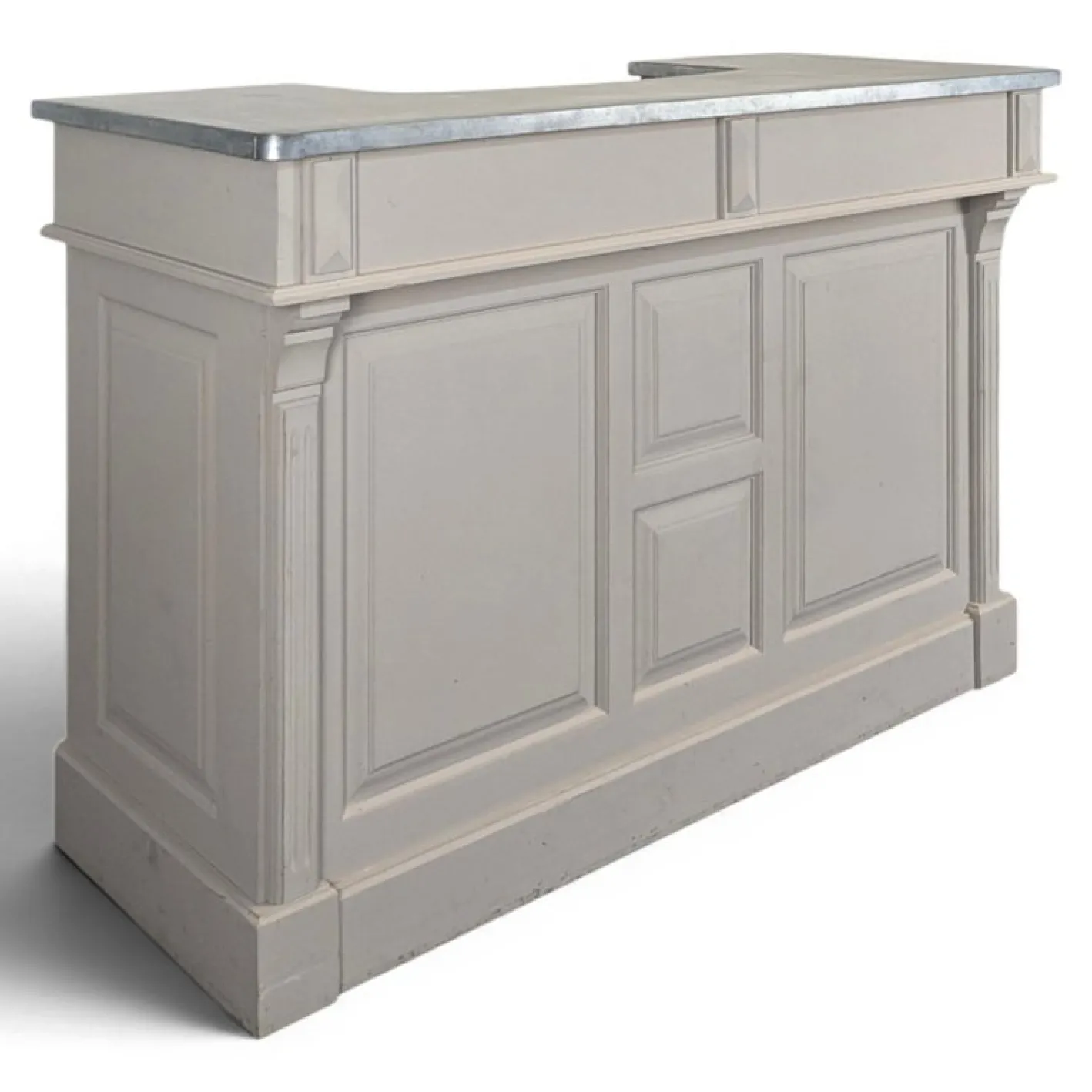 Bar aus Pinienholz mit Grauer Patina