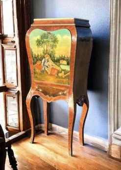 Barschrank im Französischen Stil mit Ormolu und Marmor