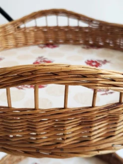 Barwagen aus Rattan & lackiertem Eisen, Österreich, 1950er