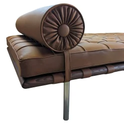 Bauhaus Barcelona Tagesbett aus Kaffeeleder von Ludwig Mies Van Der Rohe für Knoll, 1970er