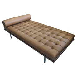 Bauhaus Barcelona Tagesbett aus Kaffeeleder von Ludwig Mies Van Der Rohe für Knoll, 1970er