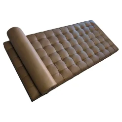 Bauhaus Barcelona Tagesbett aus Kaffeeleder von Ludwig Mies Van Der Rohe für Knoll, 1970er