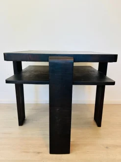 Bauhaus Couchtisch aus Holz, 1950er