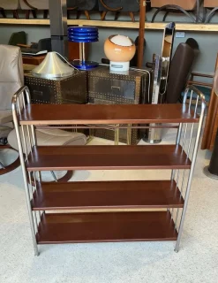 Bauhaus Étagère aus gebogenem Stahl & Blech, 1930er