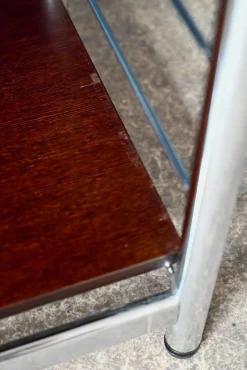 Bücherregal aus Chrom & Teak, 1970er