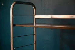 Bücherregal aus Chrom & Teak, 1970er