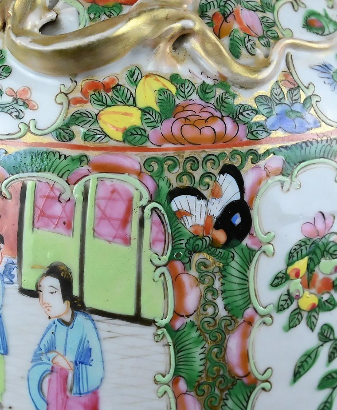 Bedeutende Canton Porzellanvase, China Spätes 19. Jh