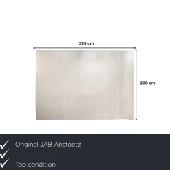 Beiger Fabric Infinity Teppich von JAB Anstoetz