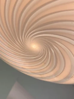 Beige & Weiße Sphere Hängelampe aus Muranoglas von Simoeng