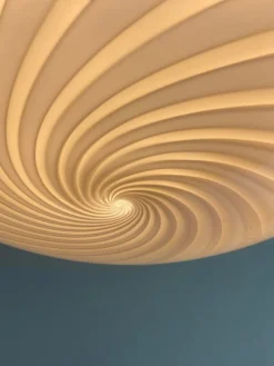 Beige & Weiße Sphere Hängelampe aus Muranoglas von Simoeng