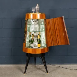 Beleuchteter italienischer Vintage Barschrank von Aldo Tura, 1960