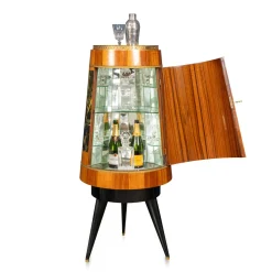 Beleuchteter italienischer Vintage Barschrank von Aldo Tura, 1960