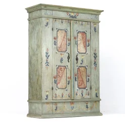Bemalter Volkskunst Hochzeitsschrank, 1794
